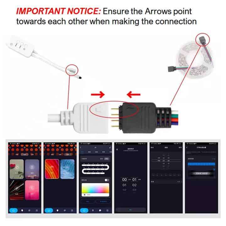 Smart 5m LED Strip Light 5050 RGBIC Wifi + Remote | Tuya Smart Life