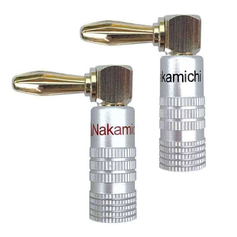 Nakamichi Speaker Connector Banana Elbow Gold Plated - Pair