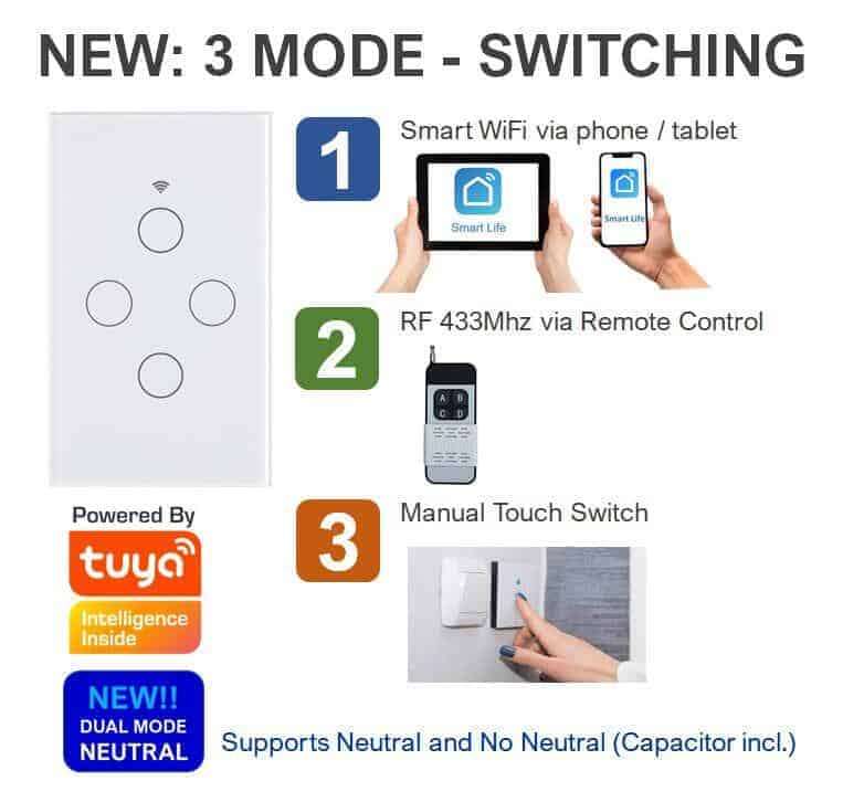 Remote Controls for Smart WiFi with 433Mhz Option | Long & Mid Range