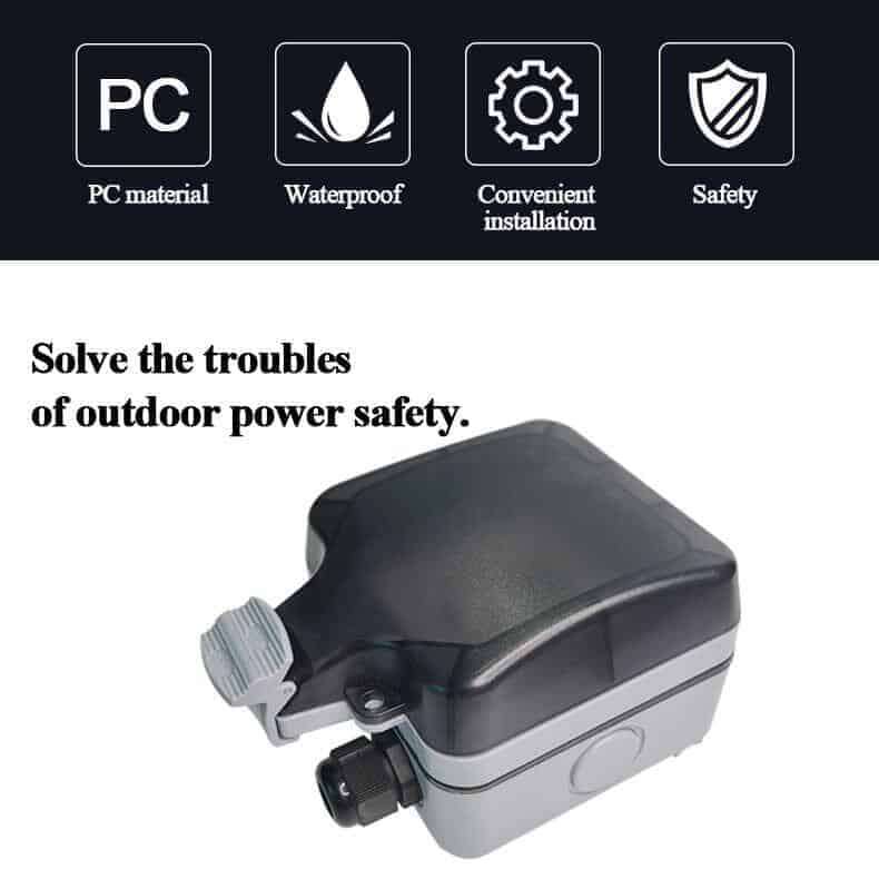Smart Switch Outdoor IP66 Waterproof 16A SA 1 Socket | WiFi Tuya Smart Life