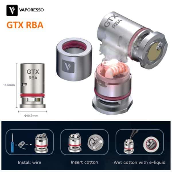Vaporesso GTX RBA | Rebuildable DIY Coil