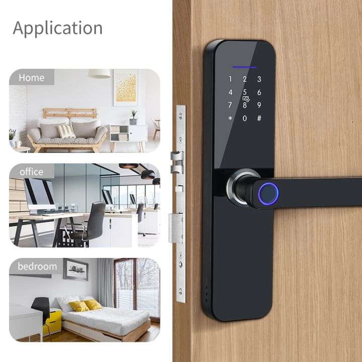 Smart Door Lock, Fingerprint, Card, Key, Code | WiFi Tuya Smart Life