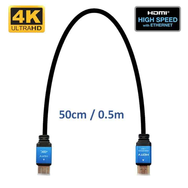 HDMI Cable Short | 0.3m or 0.5m | 4K High Speed Ethernet