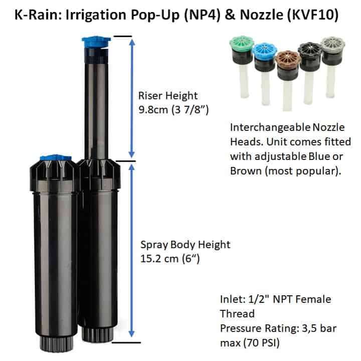 Irrigation NP4 Pop-up Spray | KVF12 and KVF17 | K-rain