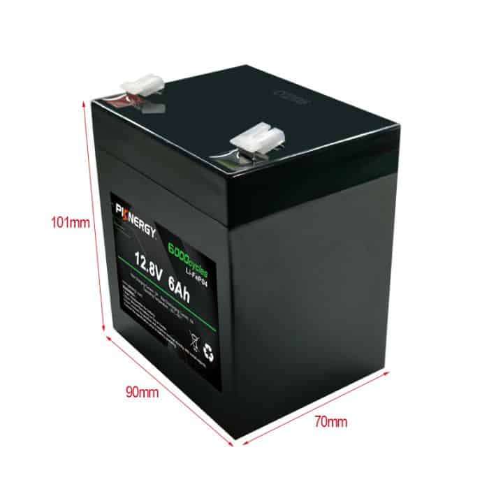 12V 6Ah Battery | LiFePO4 Lithium-Ion Phosphate | Garage Door Motor, UPS, Inverter