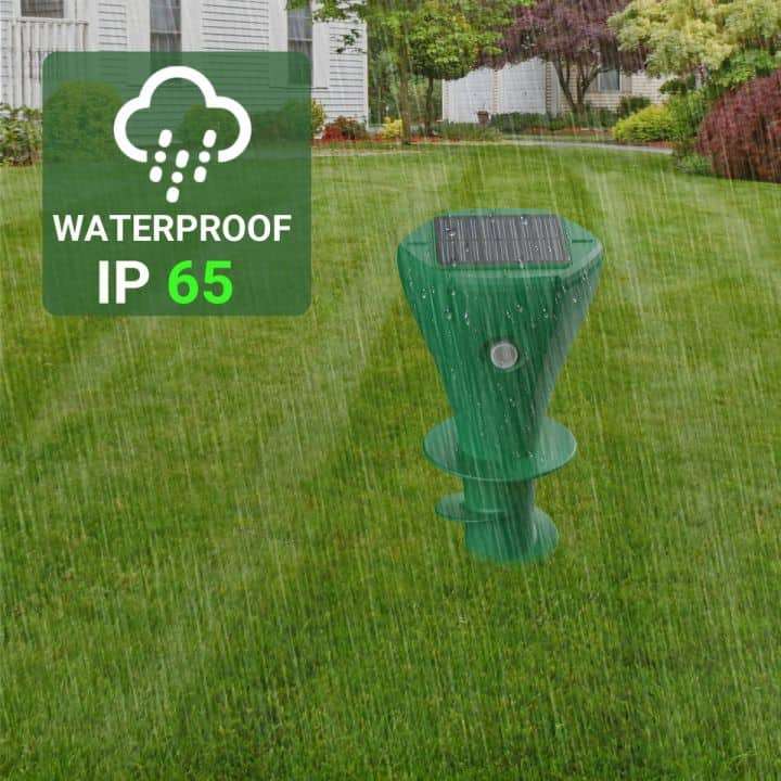 Mole Ultrasonic Pest Repeller, Solar Power, Outdoor | 2 pcs Set