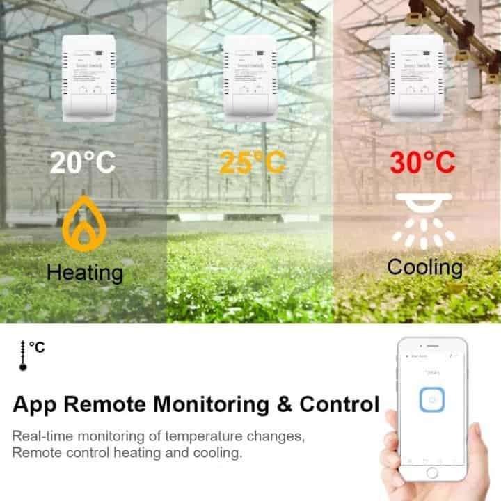 Smart Water Temperature Switch 16A | Energy Monitor + 433Mhz | WiFi Tuya Smart Life