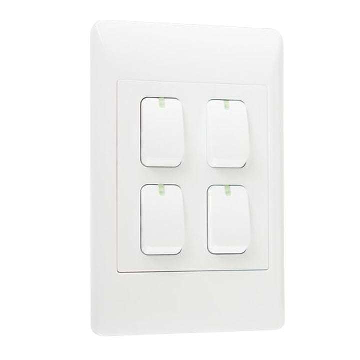 Smart Wi-Fi Mechanical Light Switch, 4 Gang | Neutral Wire  | Wi-Fi Tuya Smart Life