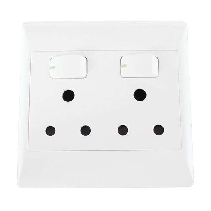 Smart Mechanical Dual Wall Socket SA 3-pin 16A | WiFi Tuya Smart Life