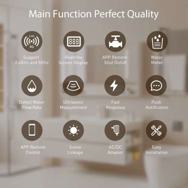 Smart Water Flow Sensor | Ultrasonic Water Consumption Monitor | Tuya Smart Life