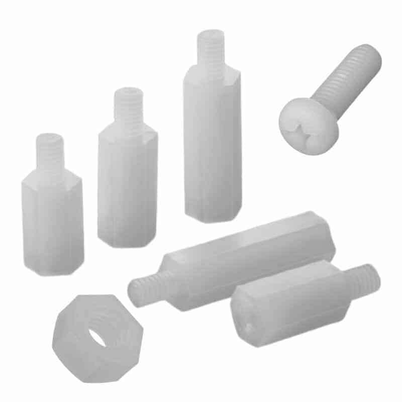 M3 Hexpillar Standoff | Screws | Nuts for PCBs | White PVC Spacer