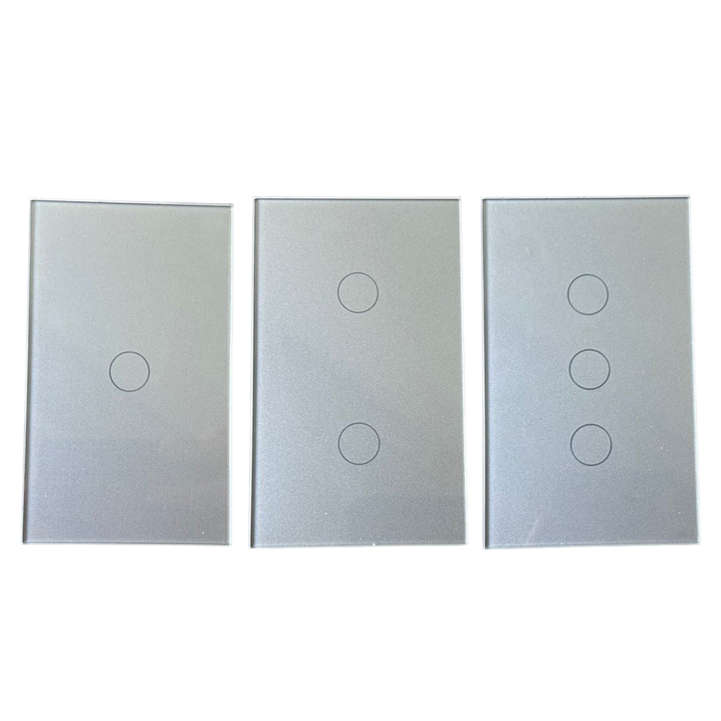 Smart Touch Switch Silver Faceplate | 1-4 gang and dimmer | Tuya Smart Life