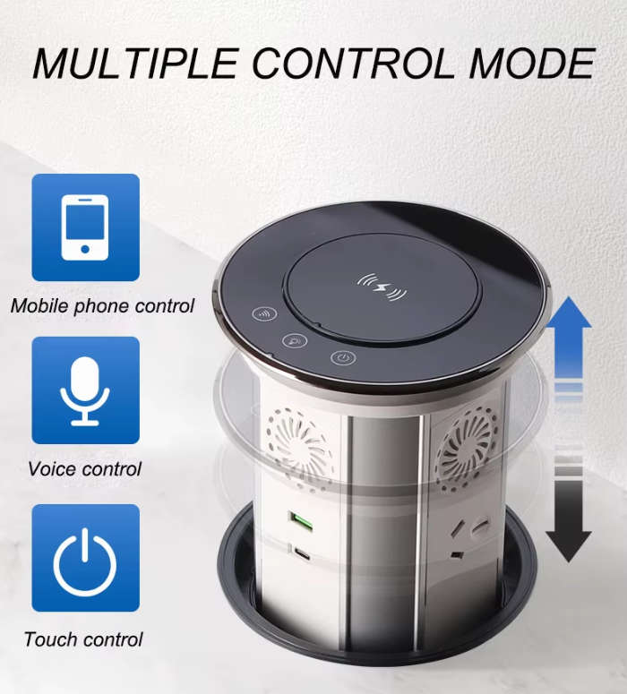 Smart Motorized Socket | USB and wireless phone charger | Tuya Smart Life