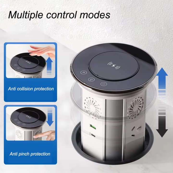 Smart Motorized Socket | USB and wireless phone charger | Tuya Smart Life