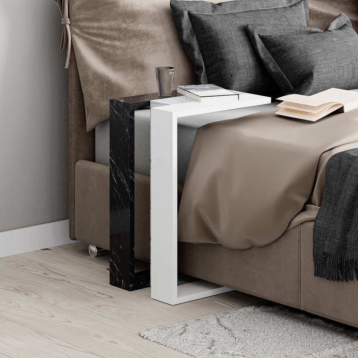 Muju Side Table Bendir-Carrara-White