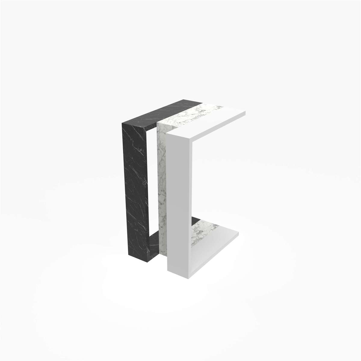 Muju Side Table Bendir-Carrara-White