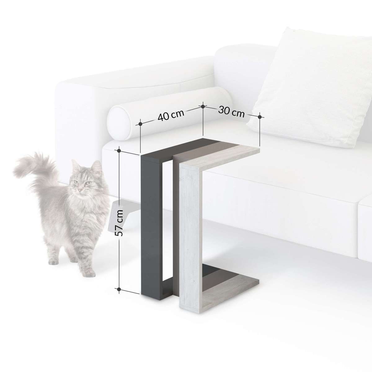 Muju Side Table Bendir-Carrara-White