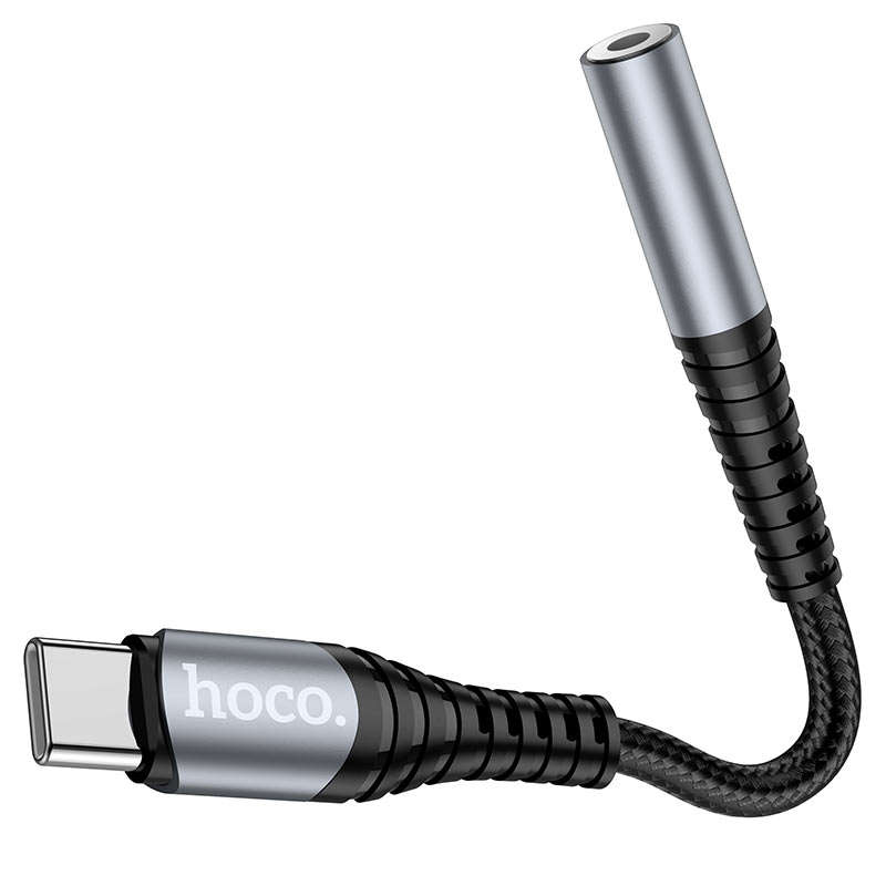 HOCO LS33 Type-C to 3.5mm Audio Adapter | Aluminium Alloy | Mic & Wire Control Support