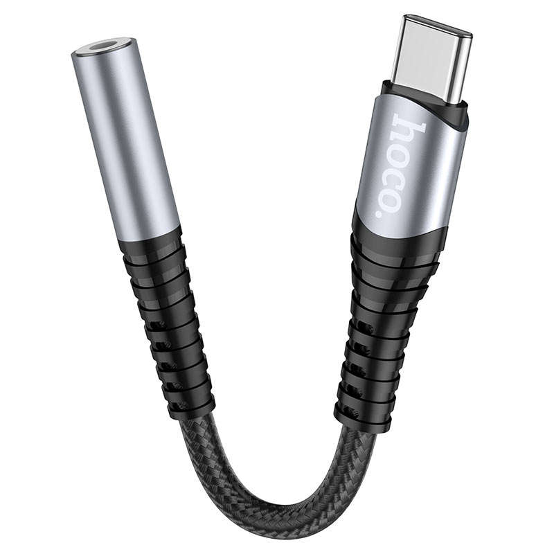 HOCO LS33 Type-C to 3.5mm Audio Adapter | Aluminium Alloy | Mic & Wire Control Support
