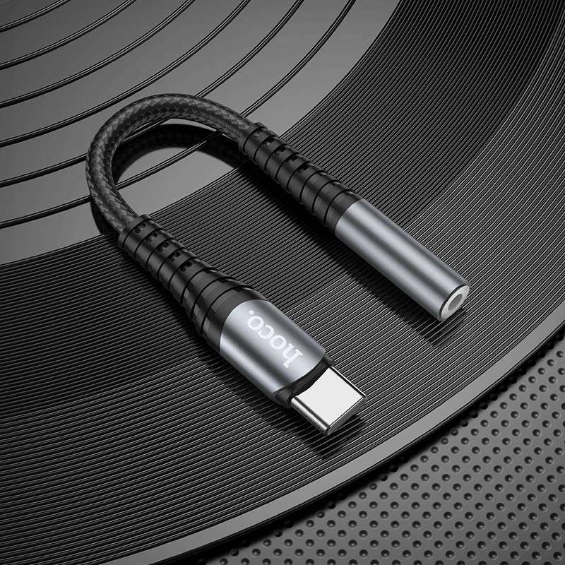 HOCO LS33 Type-C to 3.5mm Audio Adapter | Aluminium Alloy | Mic & Wire Control Support