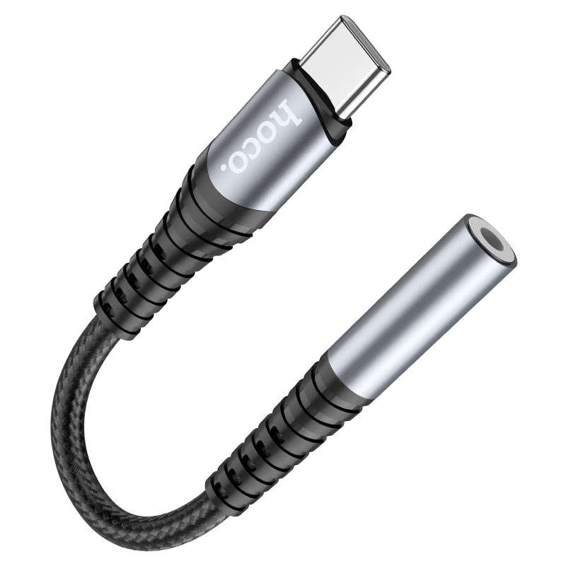 HOCO LS33 Type-C to 3.5mm Audio Adapter | Aluminium Alloy | Mic & Wire Control Support