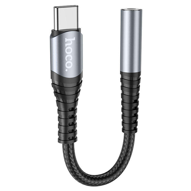HOCO LS33 Type-C to 3.5mm Audio Adapter | Aluminium Alloy | Mic & Wire Control Support