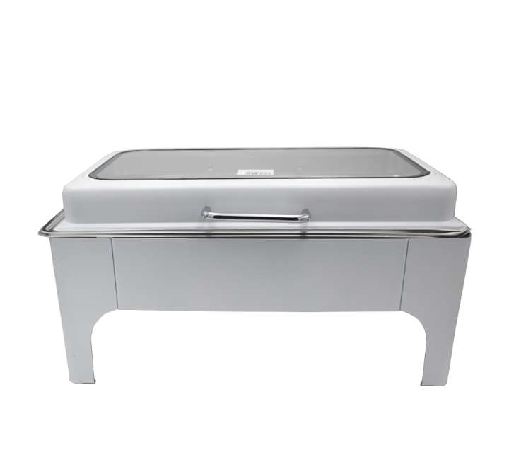 White Rectangular Chafing Dish Top Window