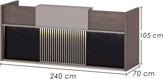 HOD-Nova 2.4m LED Reception Desk
