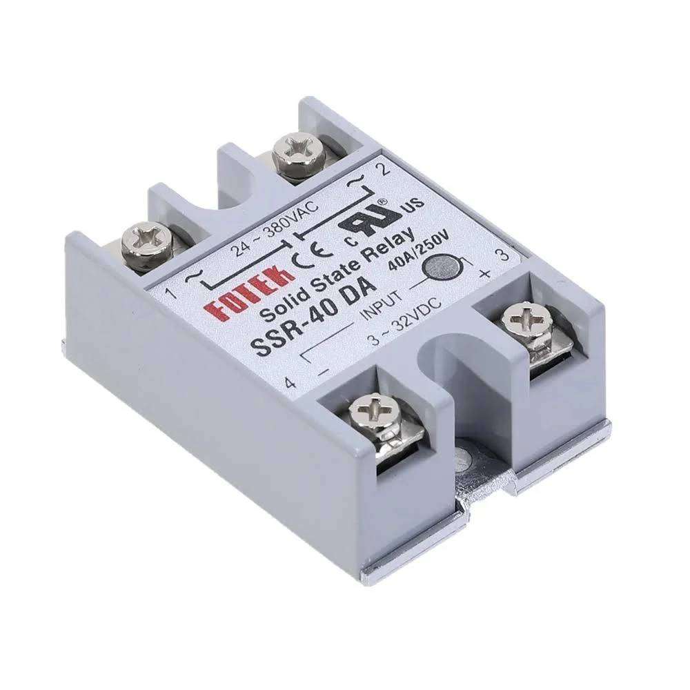 Solid state relay SSR-40DA AC 24-480V for PID Temperature Controller, Input: DC 3-32V - Berm 50g