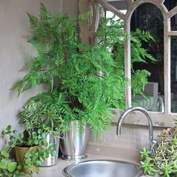 HouzeComfort Artificial Pot Plant Fern Tree 90cm