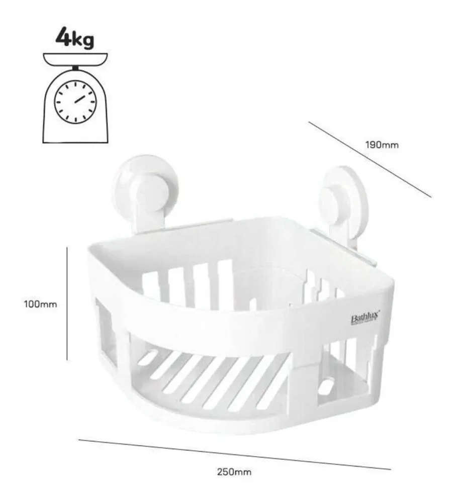 Bathlux Corner Shower Shelf Basket