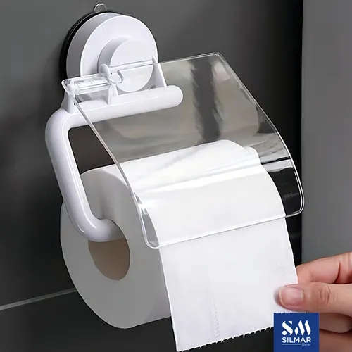 Bathlux Lever Toilet Roll Holder with Suction Cup