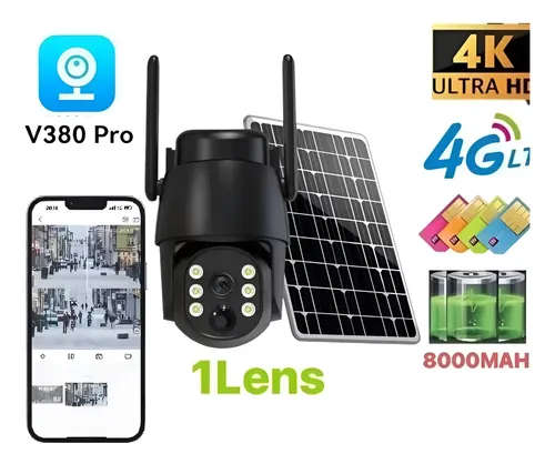 4G Solar Camera V380 PTZ