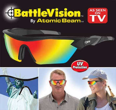 Battle Vision HD Polarized Sunglasses by Atomic Beam, UV Block Sunglasses Protect Eyes