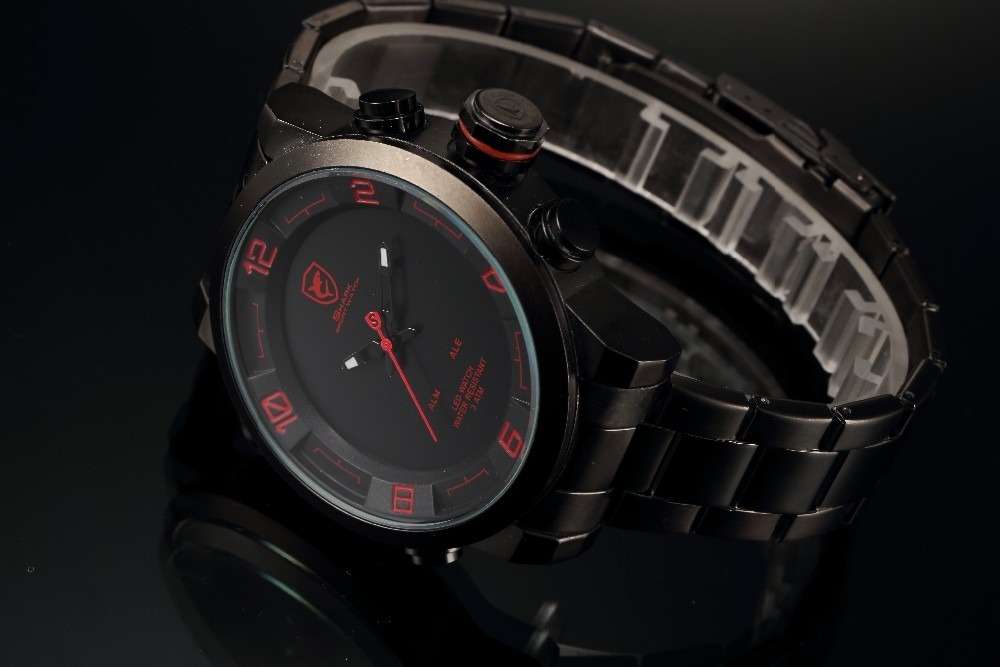 SHARK The Gulper shark Dual Analog/Digital Dual Movement 50MM Watch BRAND NEW