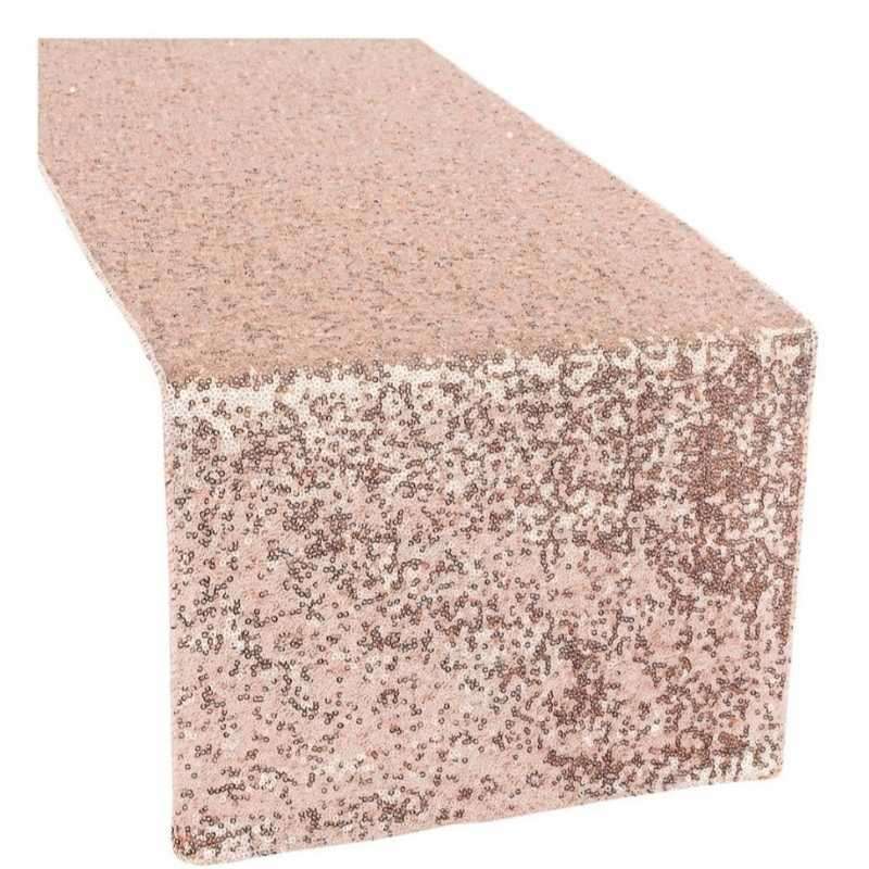 Dmart Sequin Table Runner - Rose Gold - Pack of 2