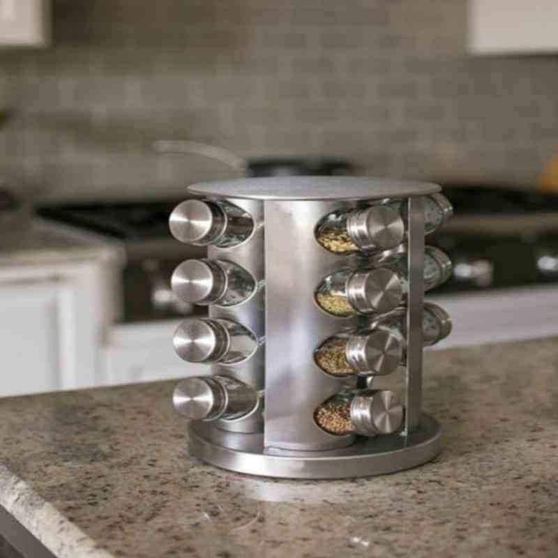 Rotating Spice Rack Storage 16 Jars