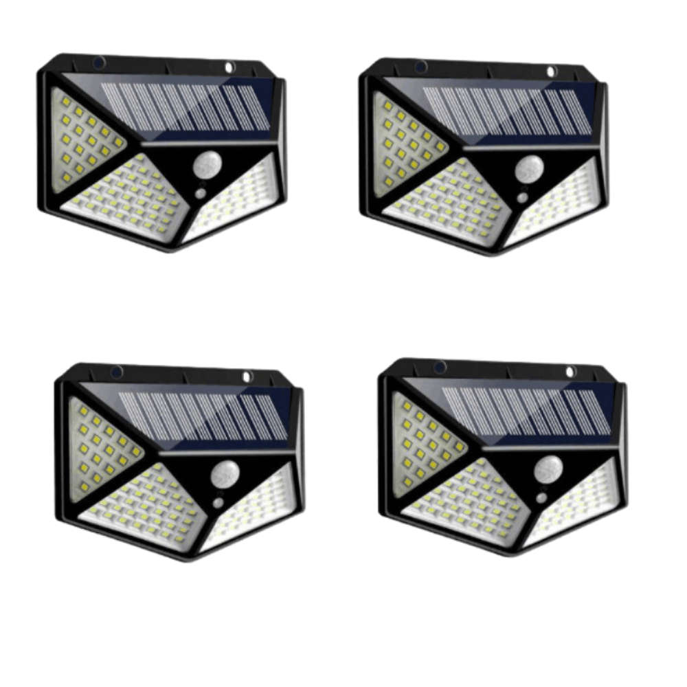 4PCS 100 LED Outdoor Solar Wall Light