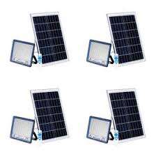 400W Solar Powered LED Flood Light With Panel & Remote- 4 Pack
