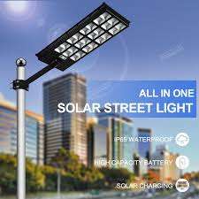 600W Wireless Solar LED Street Light with Sensor and Remote