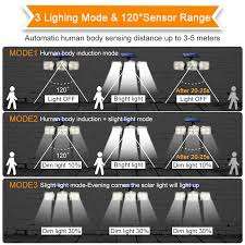 2 x JD 3PC Solar Powered Human Motion Sensor Light Lamp with Remote Control