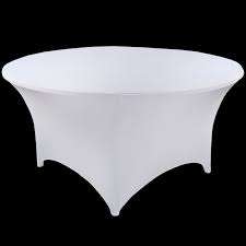 Stretch Table Cloth For 10 Seater Table Round- white