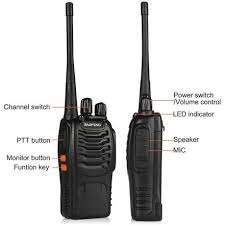 Walkie Talkie Pair Two-Way Radio with Earphone 400-470MHz