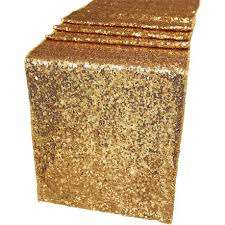 Sequin Table Runner Pack of 2 - Gold