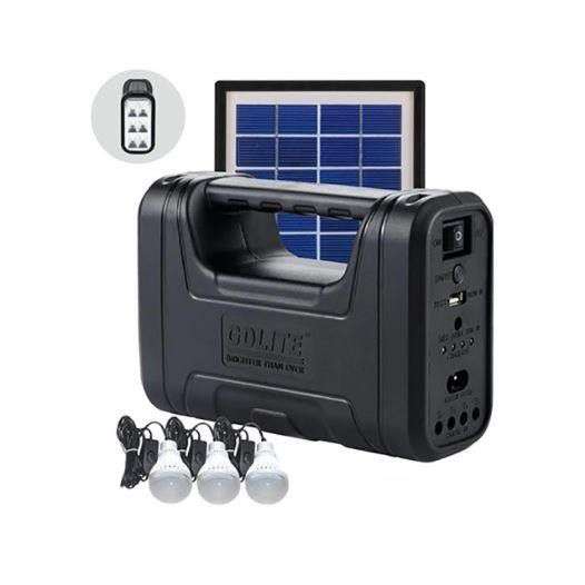 Solar Lighting System (SMD LED Light, 3 Light Bulbs, Solar Panel, Charges M