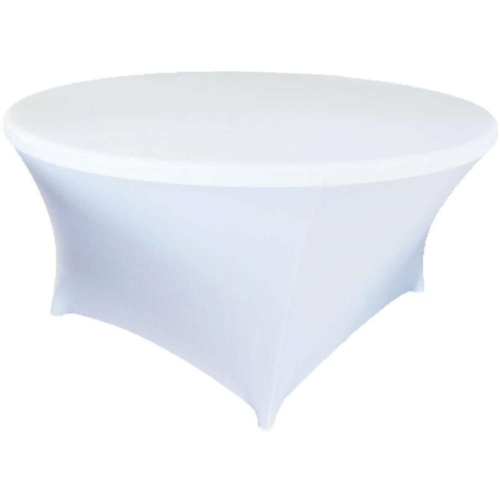 Stretch Table Cloth For 10 Seater Table Round- white