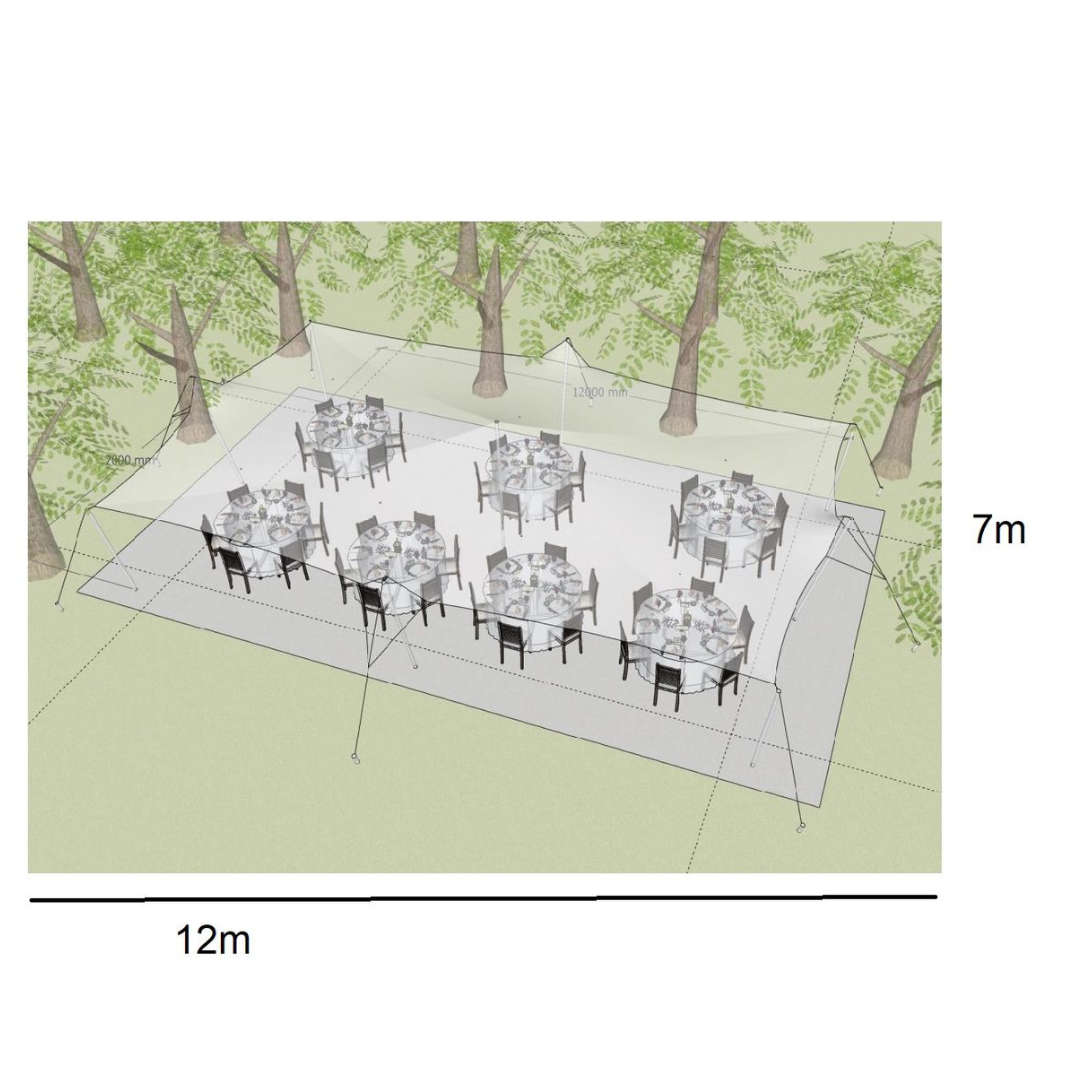 7m x 12m Stretch Tent Gazebo Nonwaterproof
