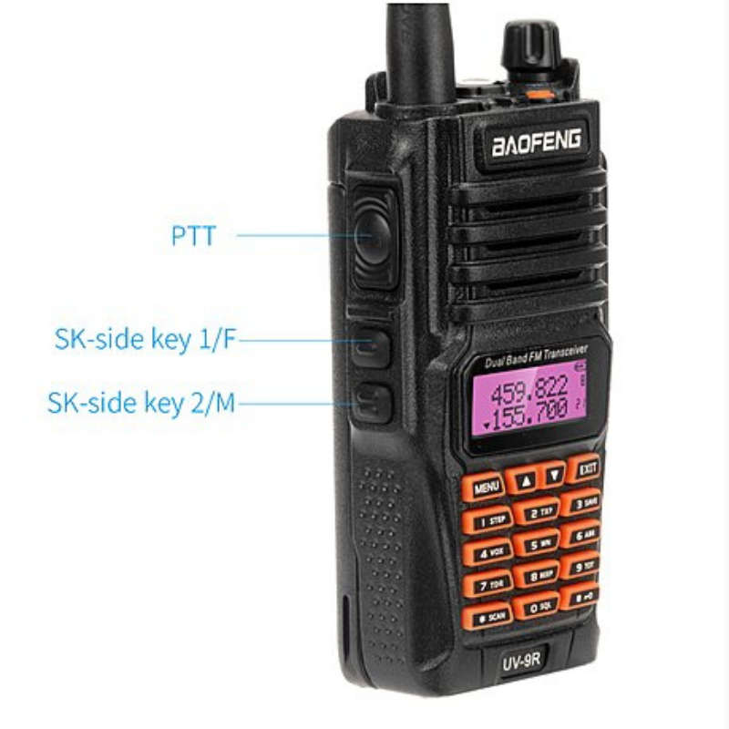 Baofeng Waterproof Ham Radio 9R Interphone UV-9R Walkie Talkie - 4 Pack