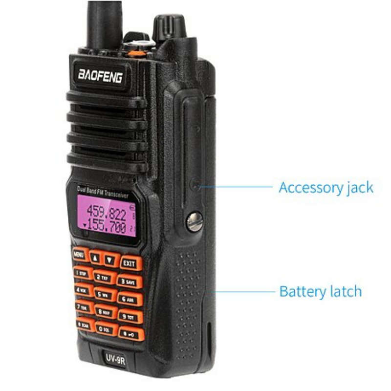 Baofeng Waterproof Ham Radio 9R Interphone UV-9R Walkie Talkie - 4 Pack