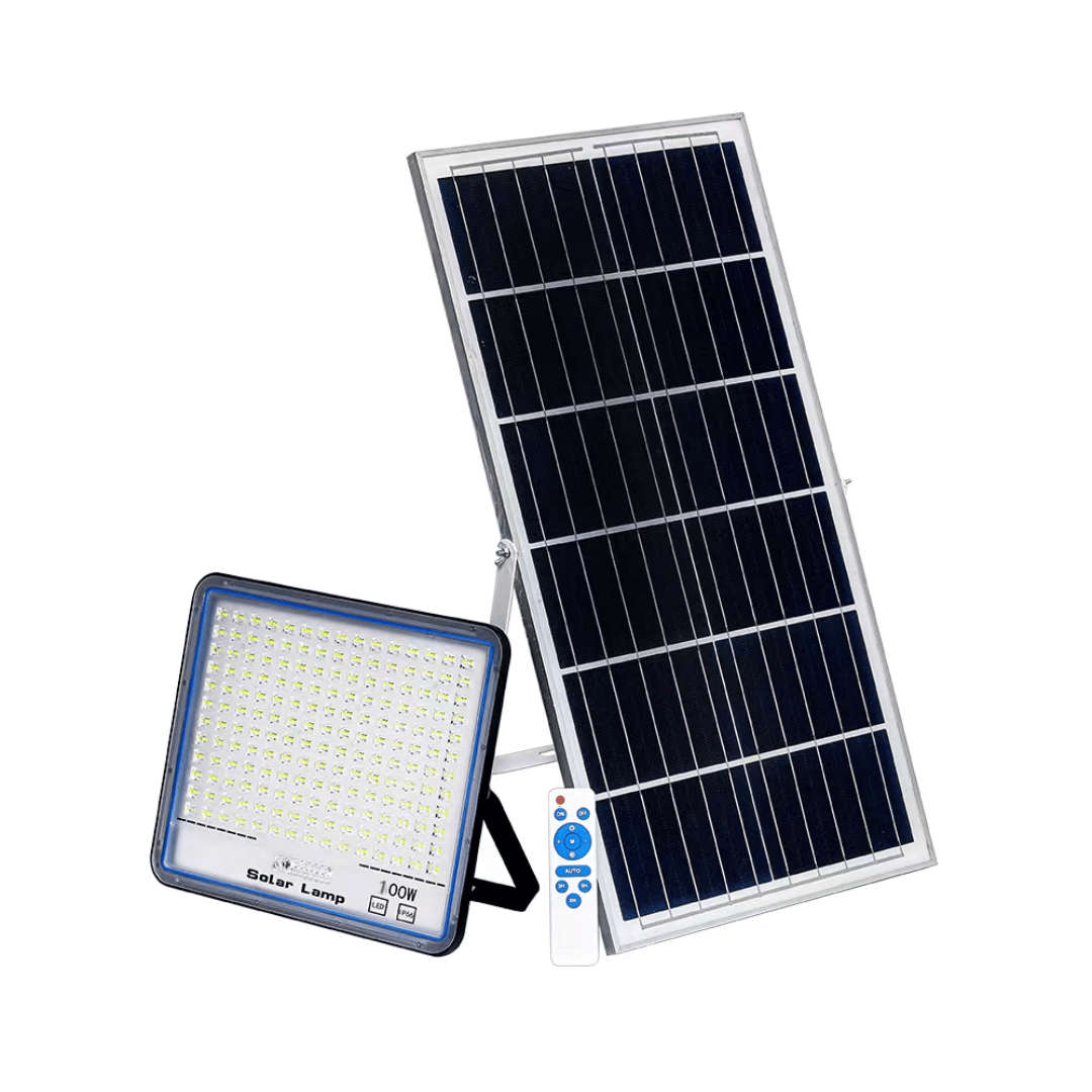 100W Solar Powered LED Flood Light With Remote-IP66